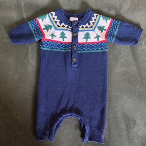 Hanna Andersson Blue Knit One Piece